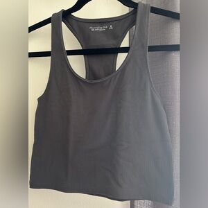 Abercrombie charcoal grey racer back tank
